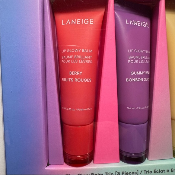 Laneige On The Glow Balm Trio Holiday 2024 Set of 3 Full Size Lip Glowy Balm - Picture 4 of 9